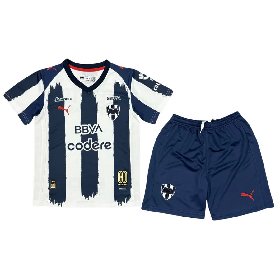 Kids Kit Rayados Monterrey Home Fan Jersey 2025/26