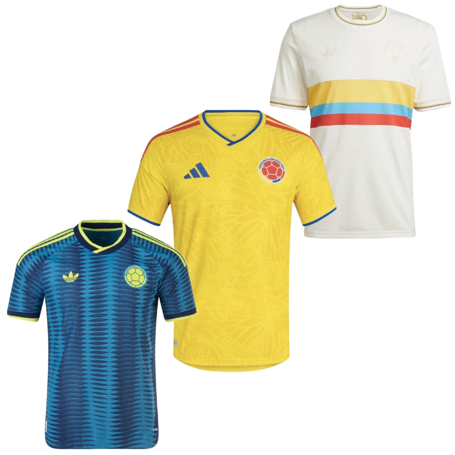 3 Jersey Bundle Colombia Home 2026, Away 2026 And Centenary