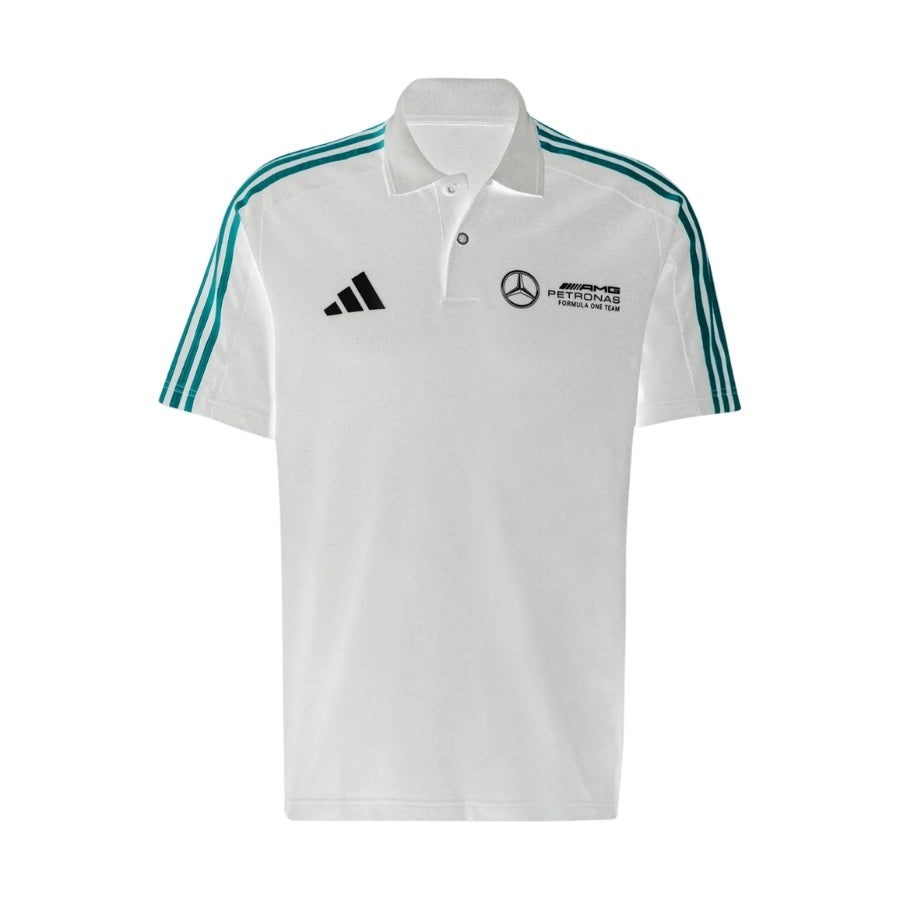 Mercedes-Amg Petronas F1 Team Adidas Casual Wear Polo – White Formula 1 F1 Formula One