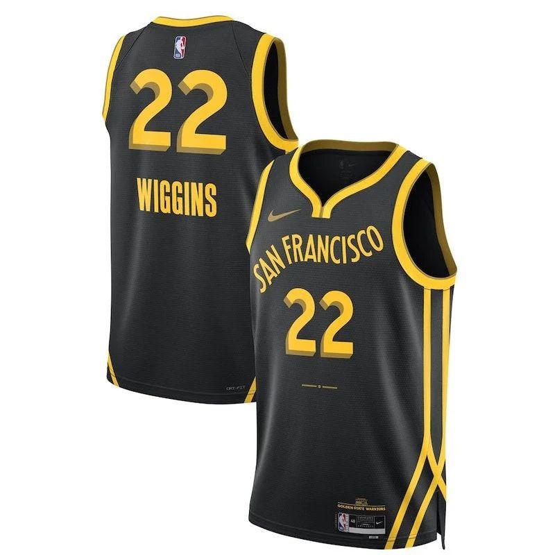 Andrew Wiggins Golden State Warriors Unisex 23/24 Nba Jersey – Black – City Edition