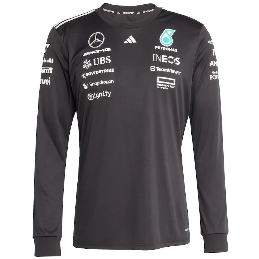 Mercedes-Amg Petronas F1 Team Adidas Long Sleeve Jersey – Black Formula 1 F1 Formula One