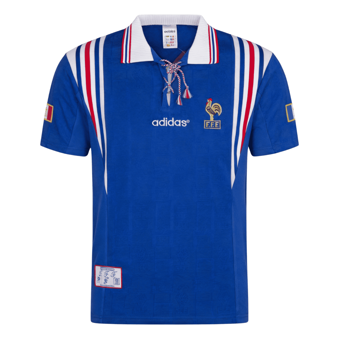 Retro Jersey Zidane #10 France Home Euro Cup 1996