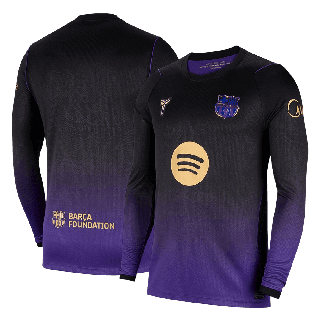 Barcelona Away Long Sleeve Fan Jersey Shirt 2026/27