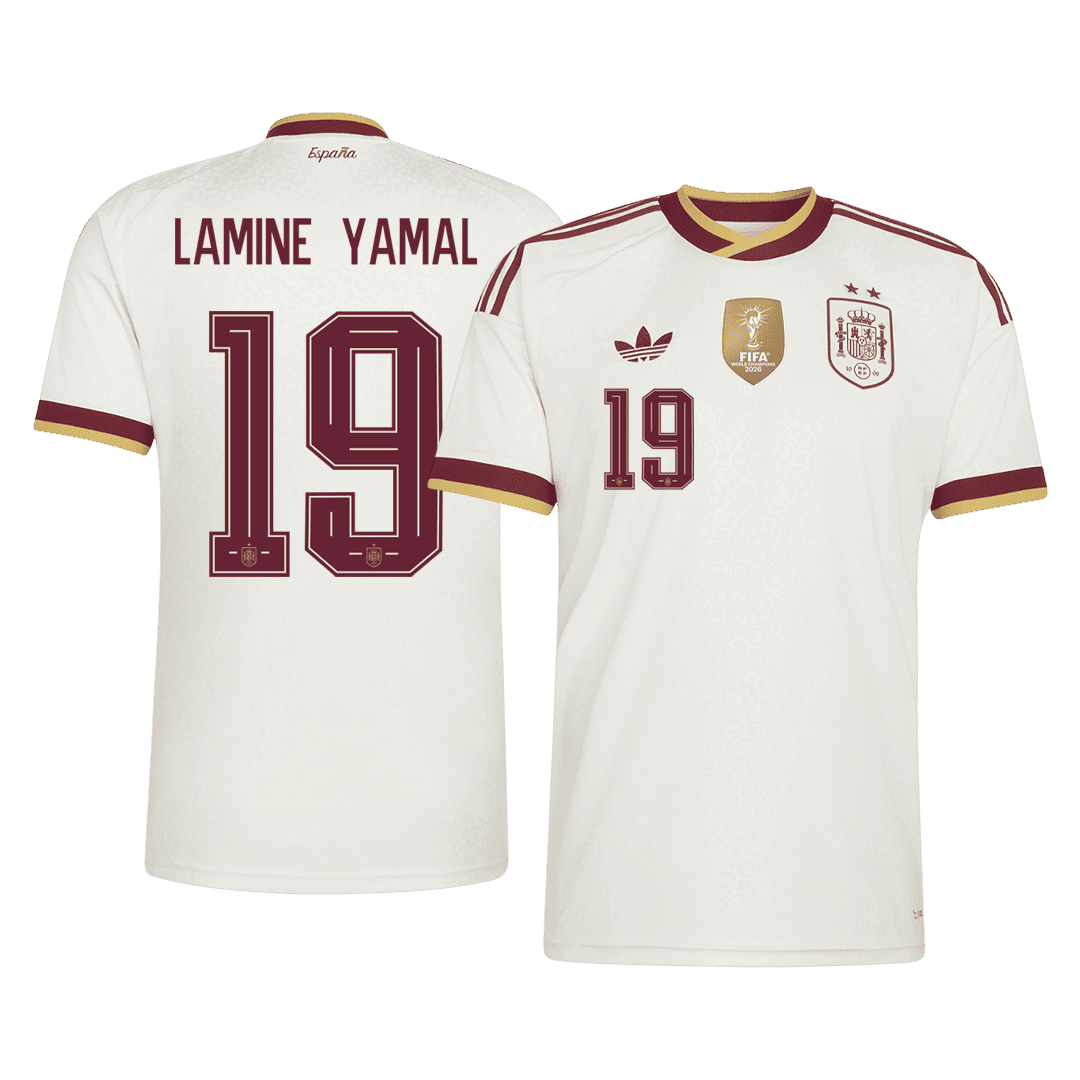 Spain LAMINE YAMAL 19 Away Fan Jersey World Cup 2026 - Champion