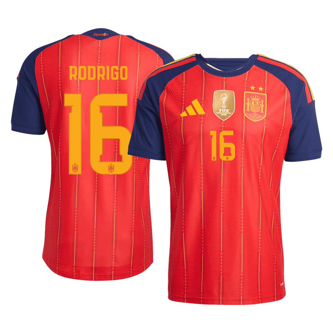 Spain RODRIGO 16 Home Fan Jersey World Cup 2026 - Champion