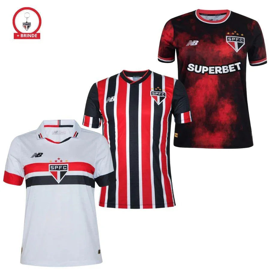 Kit 3 Jersey São Paulo Home, Away E Third Women’S 2024/25