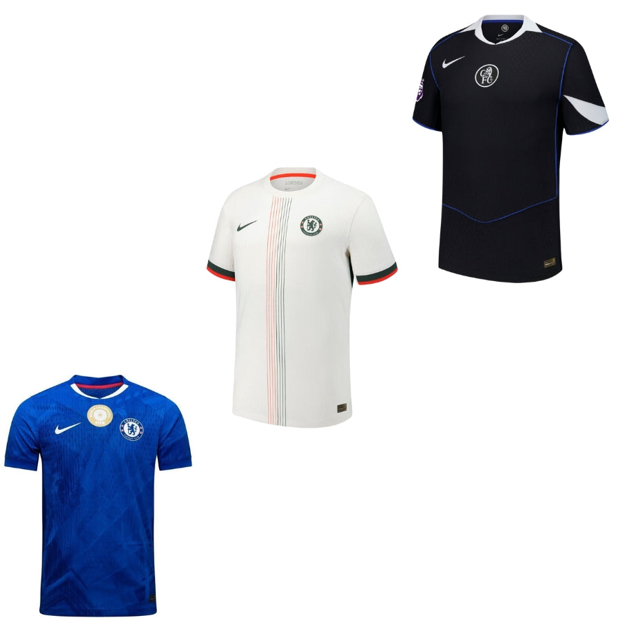 Chelsea Home, Away And Third Kit 3 Fan Jersey Shirt 2025/26