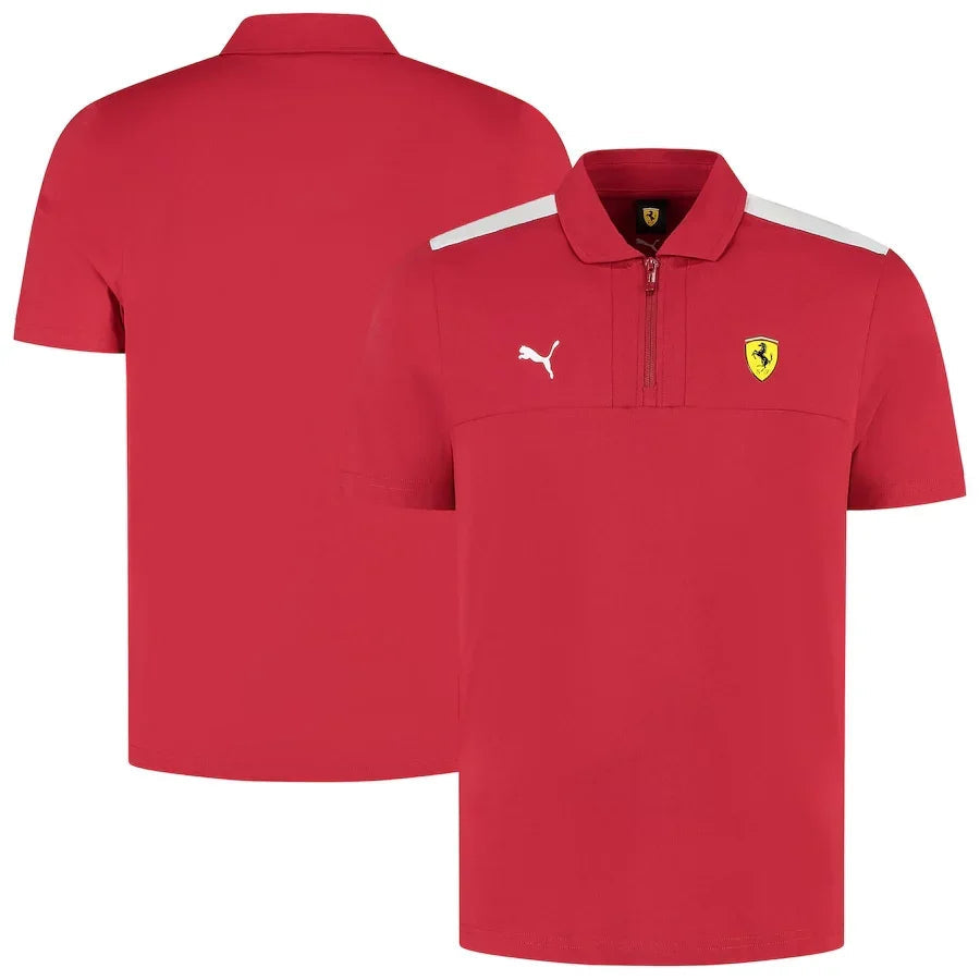 Scuderia Ferrari 2025 Team Zip Polo – Red Formula 1 F1 Formula One
