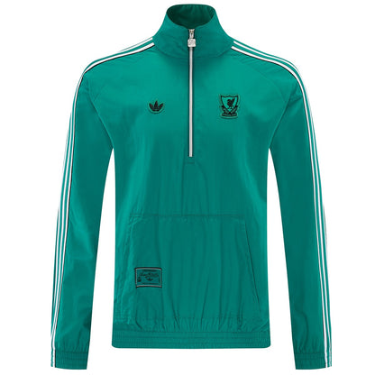 Liverpool 1/2 Zipper Windbreaker Jacket Green 2026
