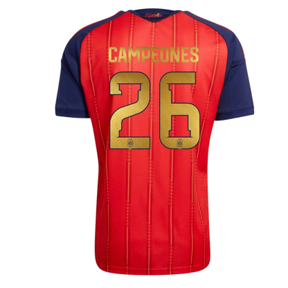 CAMPEONES #26 Spain Home Fan Jersey Shirt 2026 World Cup
